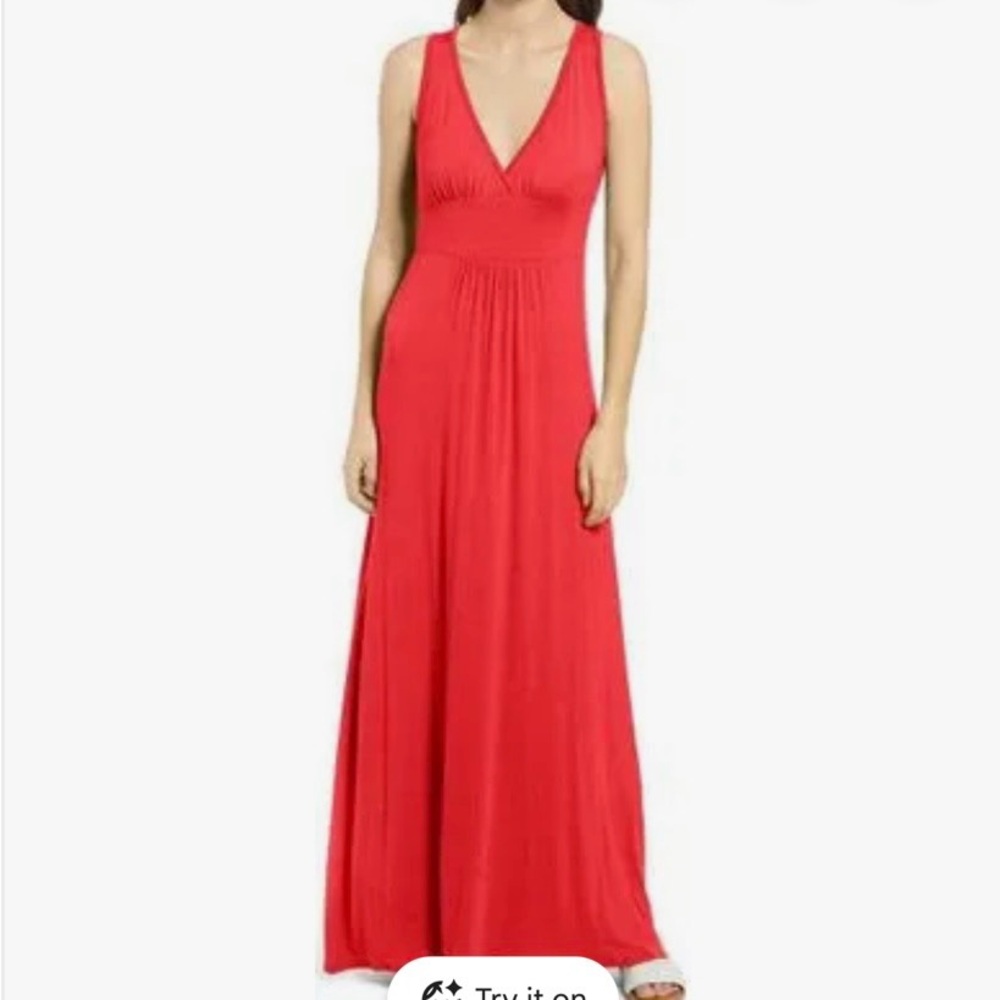 Elegant Loveappella Red Maxi Dress size L